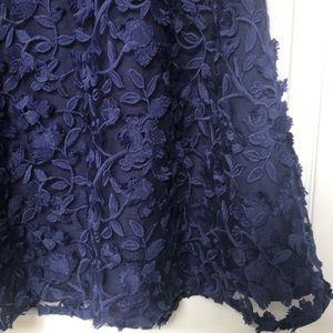Navy textured Adriana Papell dress - NWT